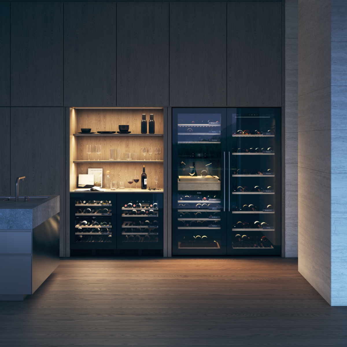 Винный климатический шкаф